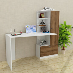 Письменный стол Kalune Design  Merinos, белый/коричневый цена и информация | Компьютерные, письменные столы | hansapost.ee