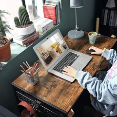 Письменный стол LWD42X, коричневый/черный цена и информация | Компьютерные, письменные столы | hansapost.ee