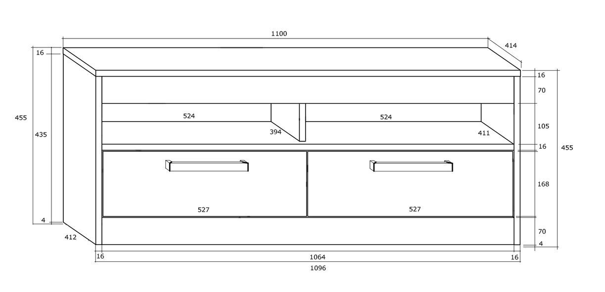 TV laud Maximus 2S, pruun/valge hind ja info | Televiisori alused | hansapost.ee