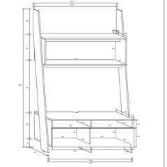 TV-alus Rack, valge/must hind ja info | Televiisori alused | hansapost.ee