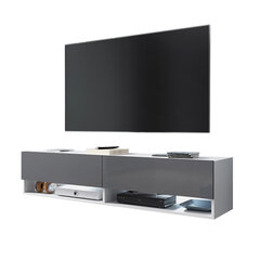 TV laud Wander LED 140 cm, valge/hall hind ja info | Televiisori alused | hansapost.ee