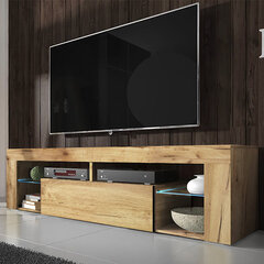 TV laud LED valgustusega Hugo, pruun hind ja info | Televiisori alused | hansapost.ee