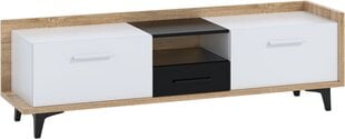 ТВ столик Meblocross Box 09 2D1S, светлый дуб/белый цена и информация | Тумбы под телевизор | hansapost.ee