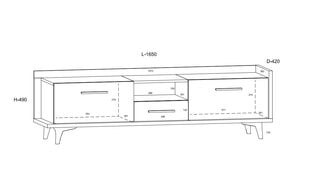 ТВ столик Meblocross Box 09 2D1S, коричневый/белый цена и информация | Тумбы под телевизор | hansapost.ee