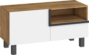 ТВ столик Meblocross Lars 08 1D1S, белого/дуба цвета цена и информация | Тумбы под телевизор | hansapost.ee