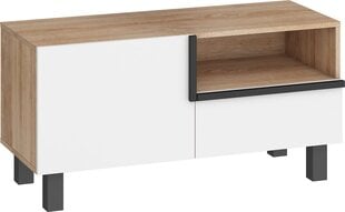 ТВ столик Meblocross Lars 08 1D1S, белого/светлого дуба цвета цена и информация | Тумбы под телевизор | hansapost.ee