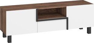 ТВ столик Meblocross Lars 09 2D1S, белый/темно-коричневый цена и информация | Тумбы под телевизор | hansapost.ee
