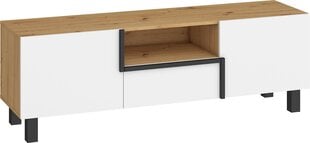 ТВ столик Meblocross Lars 09 2D1S, белый/дуба цвета цена и информация | Тумбы под телевизор | hansapost.ee