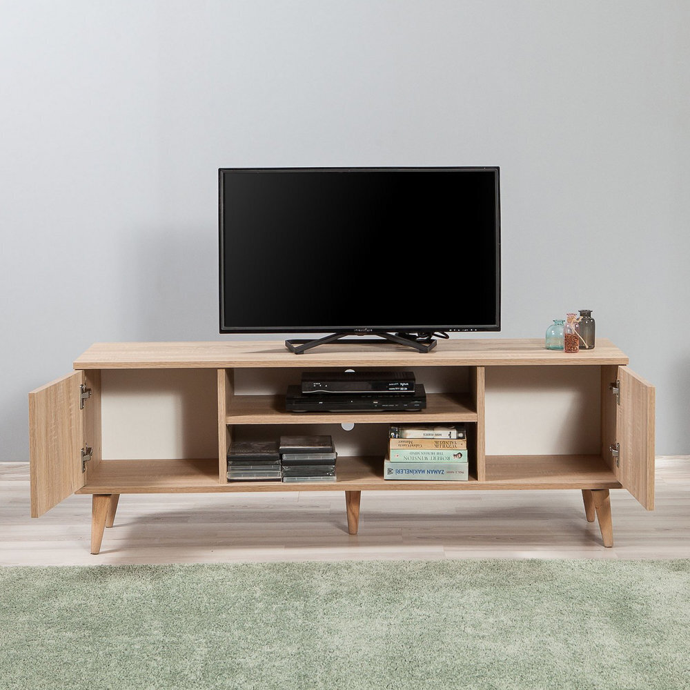 TV-laud Selsey Smartser 140 cm, pruun/tamm цена и информация | Televiisori alused | hansapost.ee