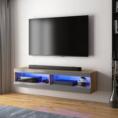 ТВ столик Selsey Viansola LED 100 см, коричневый/серый цена и информация | Тумбы под телевизор | hansapost.ee