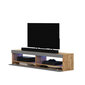 TV laud Selsey Dean LED 100 cm, pruun/hall hind ja info | Televiisori alused | hansapost.ee