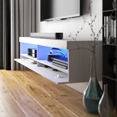 ТВ столик Selsey Viansola LED 140 см, белый цена и информация | Тумбы под телевизор | hansapost.ee