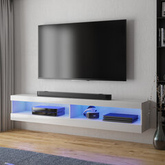 TV laud Selsey Dean LED 140 cm, valge hind ja info | Televiisori alused | hansapost.ee