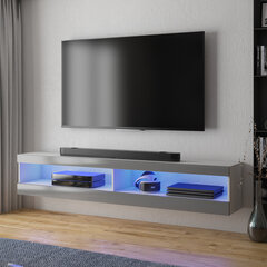 ТВ столик Selsey Viansola LED 140 см, белый/серый  цена и информация | Тумбы под телевизор | hansapost.ee