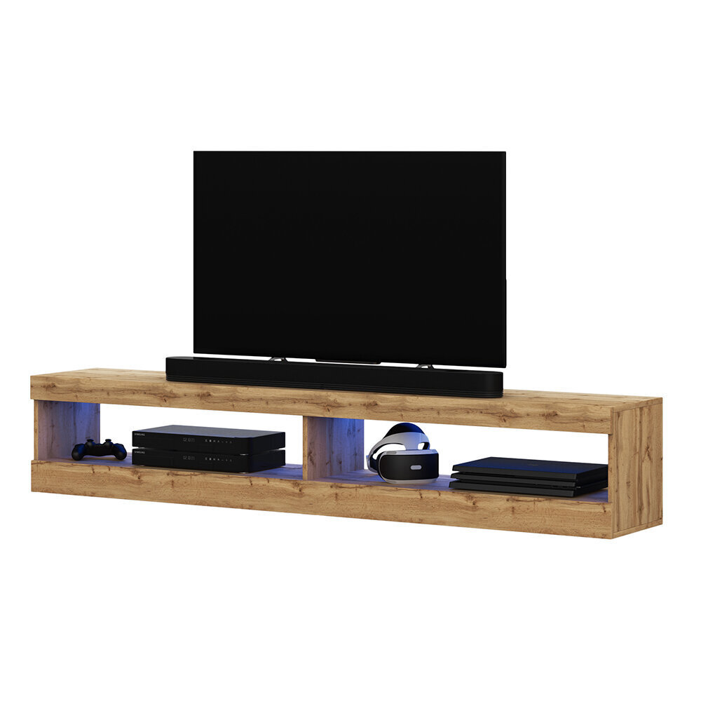 TV laud Selsey Dean LED 140 cm, pruun цена и информация | Televiisori alused | hansapost.ee