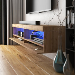 TV laud Selsey Dean LED 140 cm, pruun hind ja info | Televiisori alused | hansapost.ee