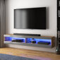 TV laud Selsey Dean LED 140 cm, pruun/hall hind ja info | Televiisori alused | hansapost.ee