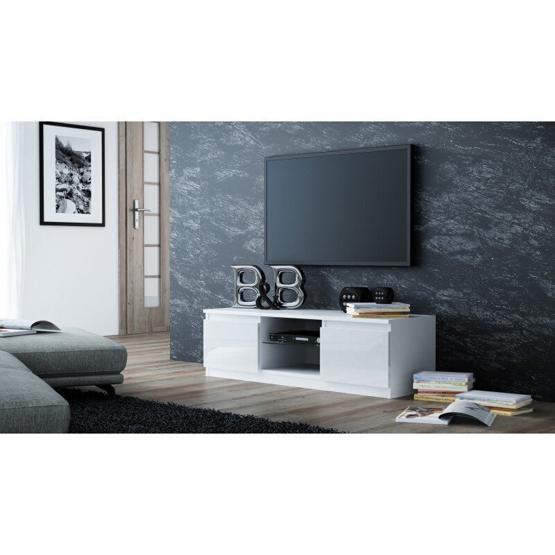 TV-laud 4560549 120cm, valge hind ja info | Televiisori alused | hansapost.ee