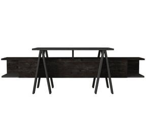 ТВ столик Kalune Design Aspero, черный/серый цена и информация | Тумбы под телевизор | hansapost.ee