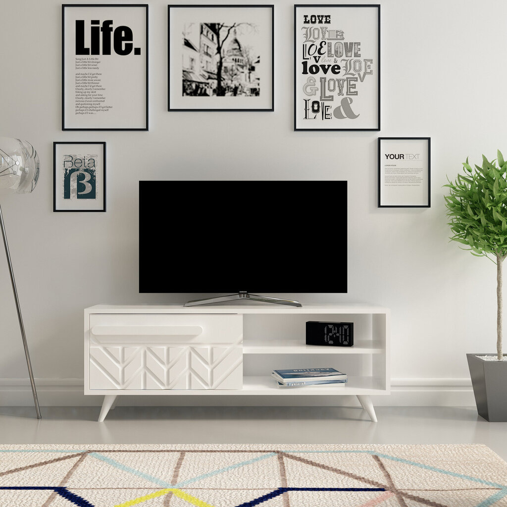 TV laud Kalune Design Venedik, valge hind ja info | Televiisori alused | hansapost.ee