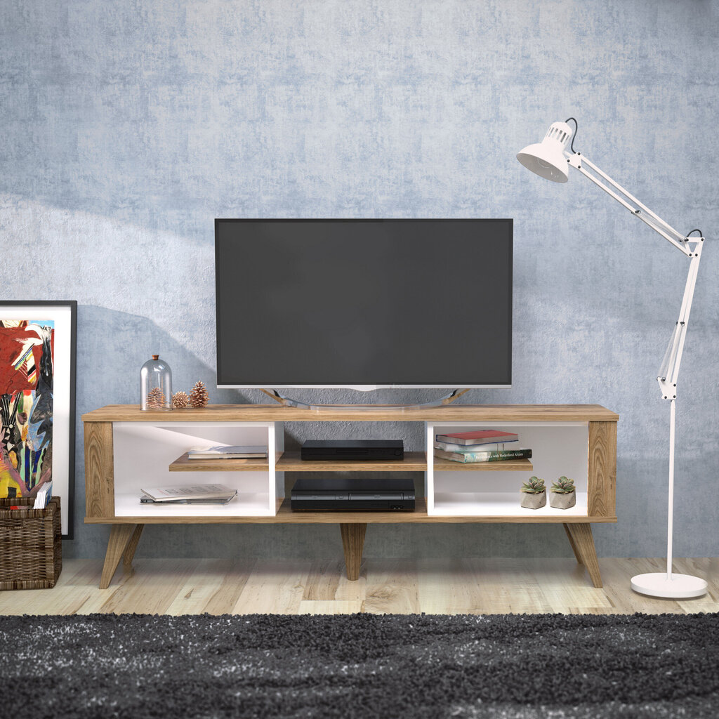 TV laud Kalune Design Ionis, tamm/valge hind ja info | Televiisori alused | hansapost.ee