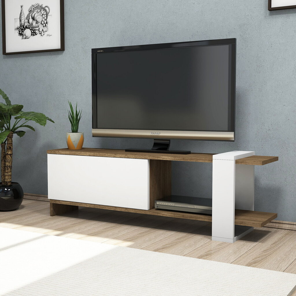 TV laud Kalune Design Gaye, pruun/valge hind ja info | Televiisori alused | hansapost.ee