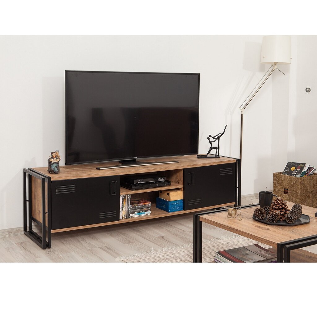 TV laud Kalune Design Cosmo Rex, pruun/must hind ja info | Televiisori alused | hansapost.ee