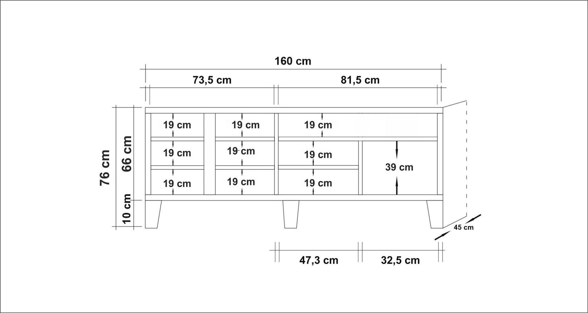 TV laud Kalune Design Marina Mila, pruun/must hind ja info | Televiisori alused | hansapost.ee