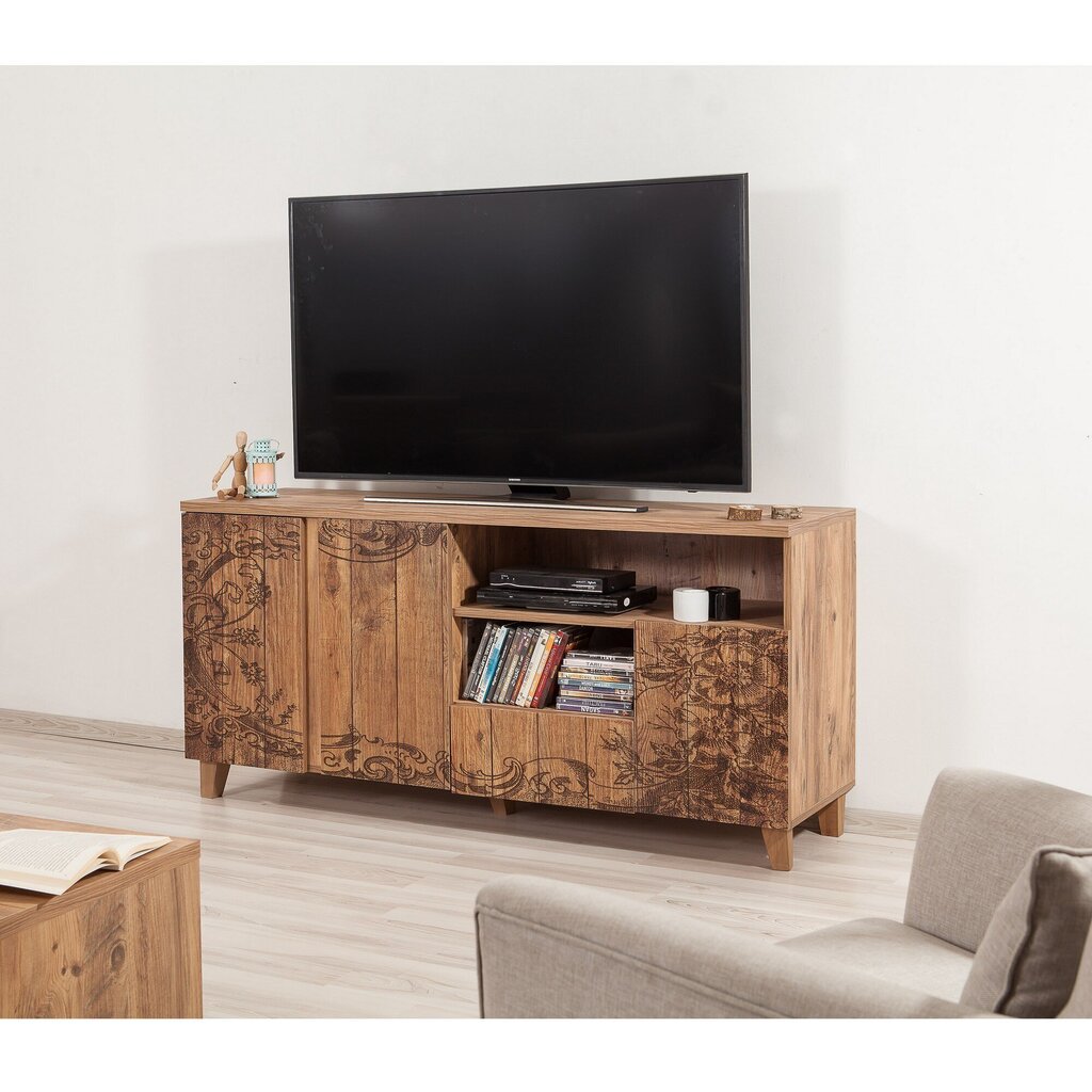 TV laud Kalune Design Marina Mila, helepruun/hall hind ja info | Televiisori alused | hansapost.ee