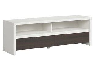 ТВ столик BRW Kaspian II, белый/темно-коричневый цена и информация | Тумбы под телевизор | hansapost.ee