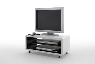ТВ столик MC Akcent Jeff 7, белый/черный цена и информация |  Тумбы под телевизор | hansapost.ee