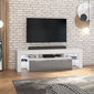 TV-laud Selsey Vergon LED, valge/hall цена и информация | Televiisori alused | hansapost.ee