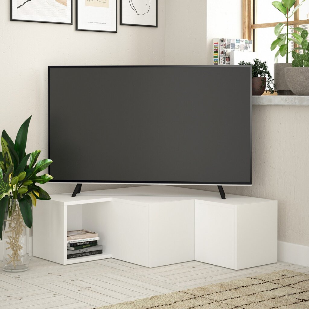 TV-laud Compact, valge цена и информация | Televiisori alused | hansapost.ee