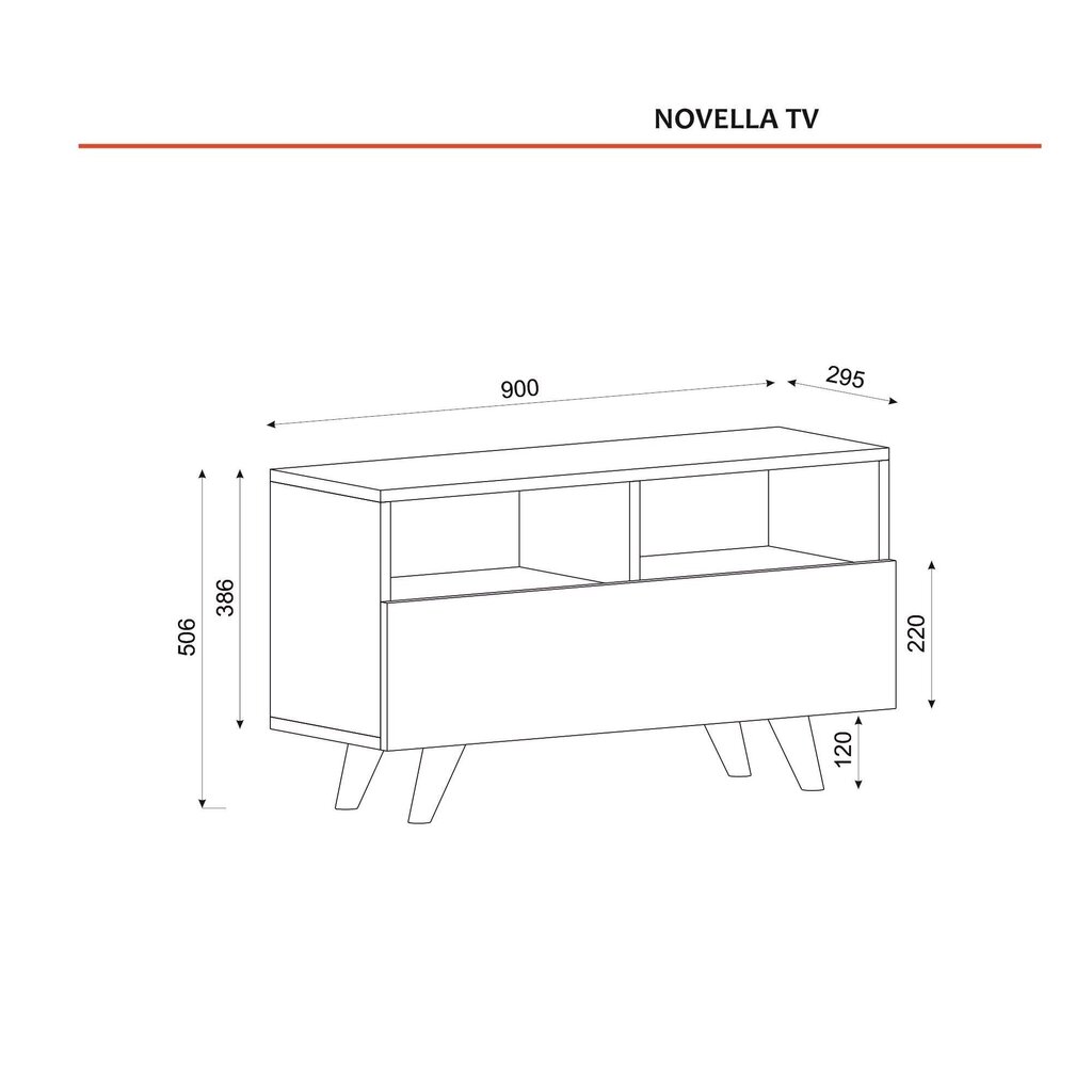 TV-laud Novella K3, valge/pruun цена и информация | Televiisori alused | hansapost.ee