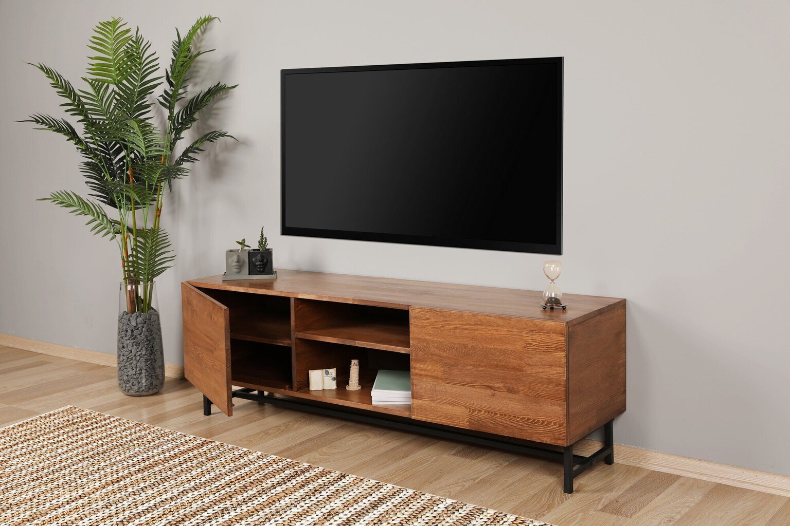 TV-laud Wood, pruun hind ja info | Televiisori alused | hansapost.ee