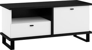Столик для ТВ Meblocross Cross Cro-19 1D1S, черный / белый цена и информация | Тумбы под телевизор | hansapost.ee