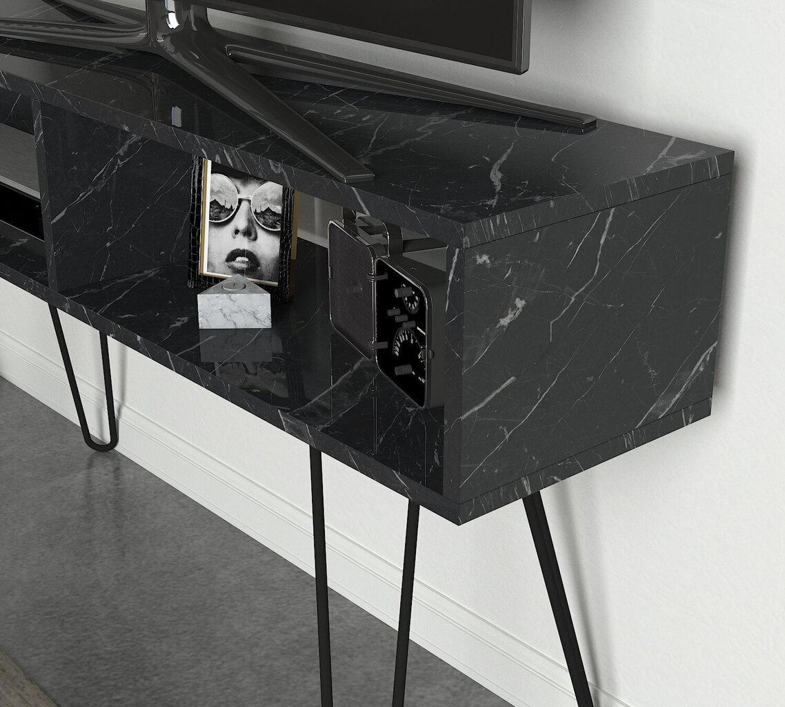 TV-laud Kalune Design 756(III), 120 cm, must hind ja info | Televiisori alused | hansapost.ee