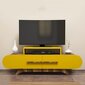 TV-laud Kalune Design 845, 145 cm, pruun/kollane hind ja info | Televiisori alused | hansapost.ee
