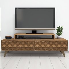 ТВ столик Kalune Design 845, 140 см, коричневый цена и информация | Тумбы под телевизор | hansapost.ee