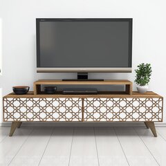 TV-laud Kalune Design 845, 140 cm, pruun/valge hind ja info | Televiisori alused | hansapost.ee