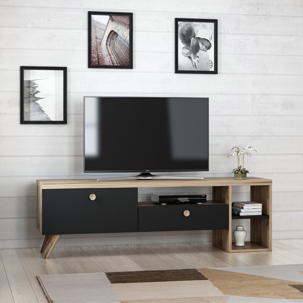 TV-laud Kalune Design 382(III), 150 cm, must/pruun hind ja info | Televiisori alused | hansapost.ee