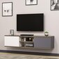 TV laud Kalune Design 382, 160 cm, hall/valge hind ja info | Televiisori alused | hansapost.ee