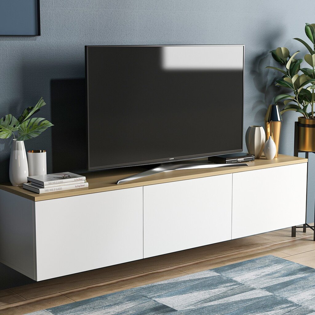 TV-laud Kalune Design 382(I), 160 cm, valge hind ja info | Televiisori alused | hansapost.ee