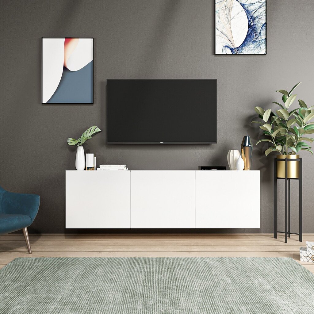 TV-laud Kalune Design 382(I), 150 cm, valge hind ja info | Televiisori alused | hansapost.ee