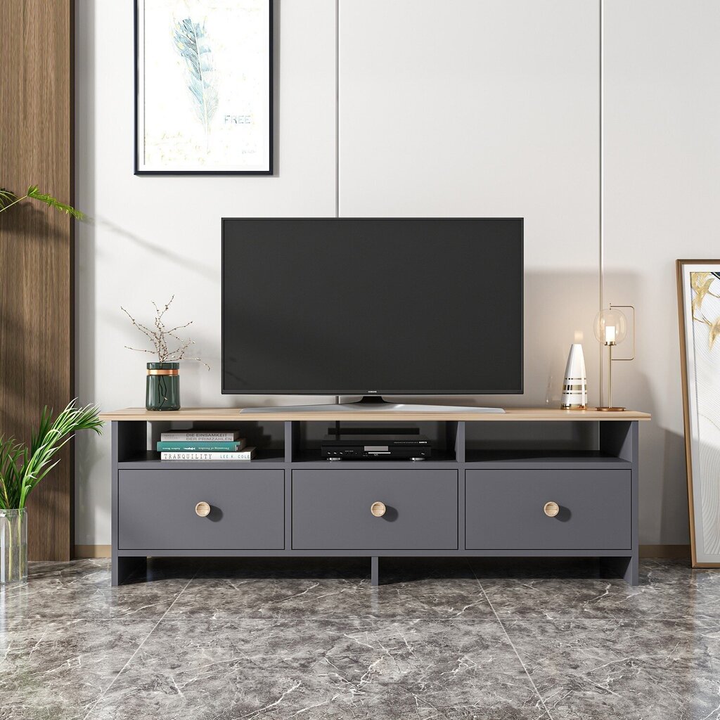 TV-laud Kalune Design 382, 150 cm, hall цена и информация | Televiisori alused | hansapost.ee