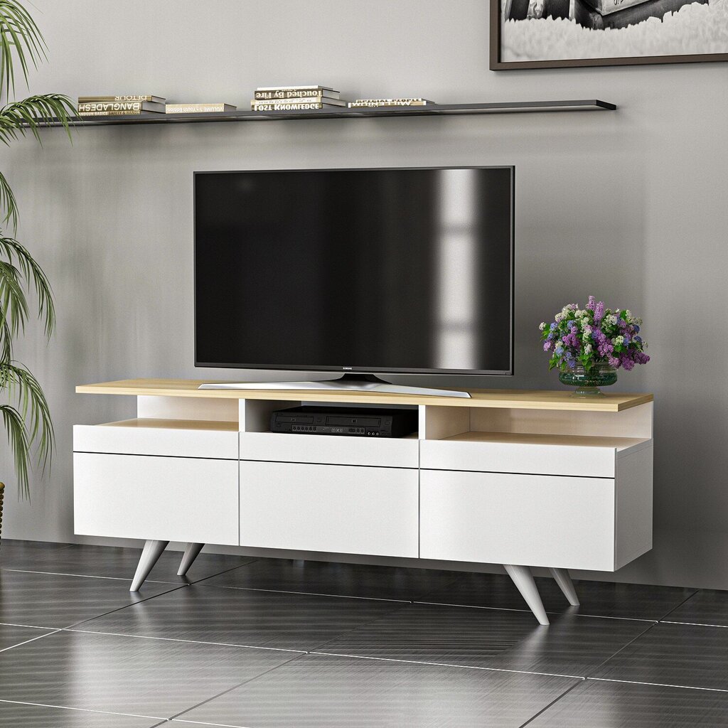 TV-laud Kalune Design 382 150 cm, valge hind ja info | Televiisori alused | hansapost.ee