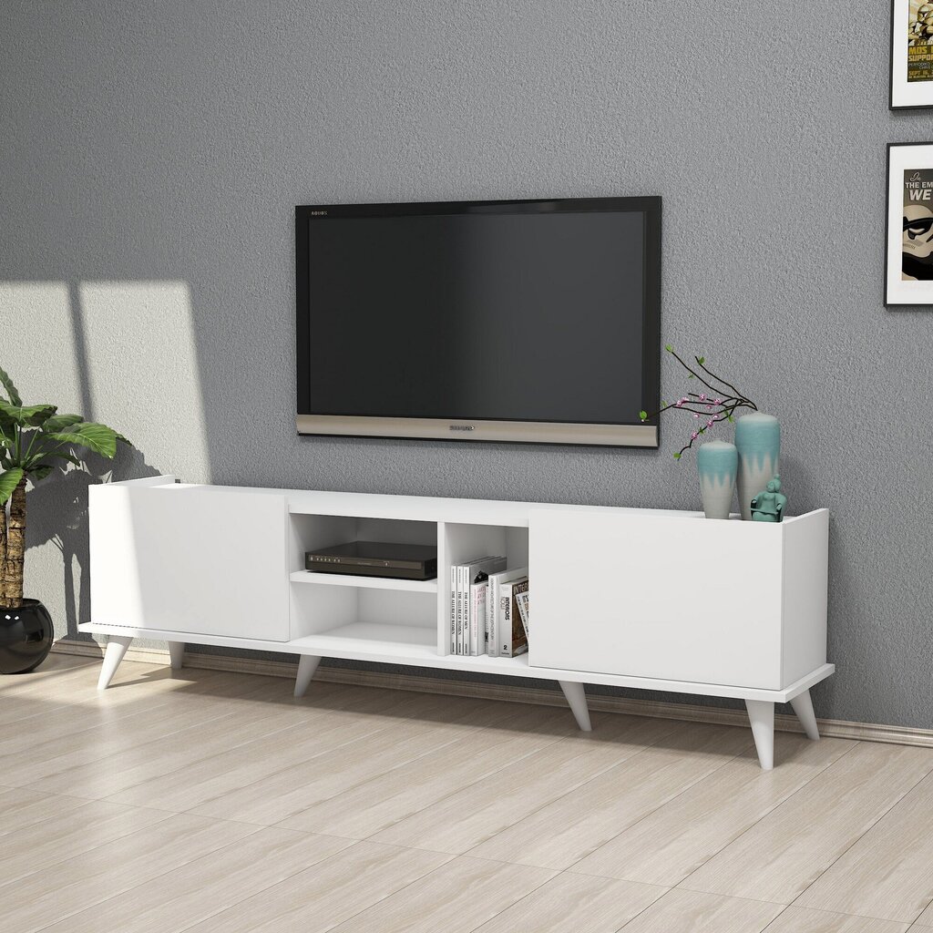 TV-laud Kalune Design 389, 180 cm, valge цена и информация | Televiisori alused | hansapost.ee