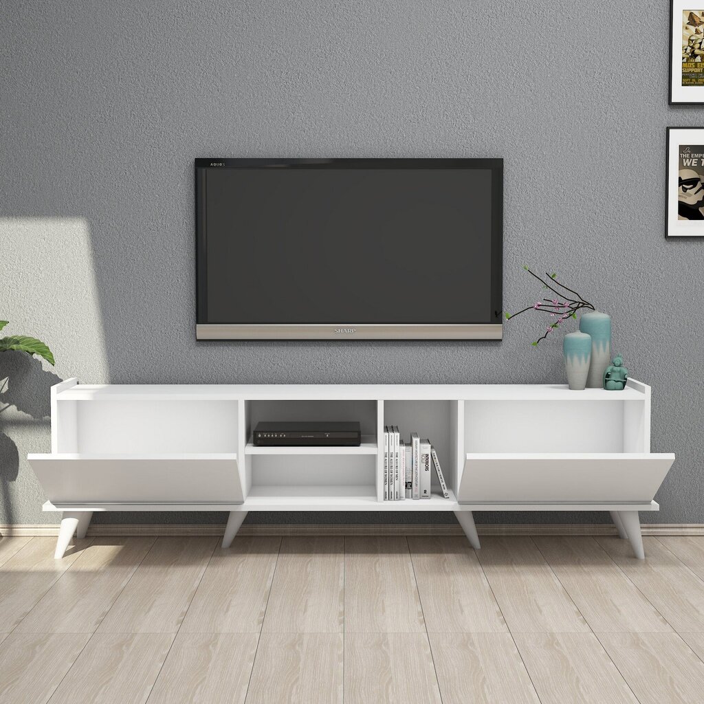 TV-laud Kalune Design 389, 180 cm, valge цена и информация | Televiisori alused | hansapost.ee