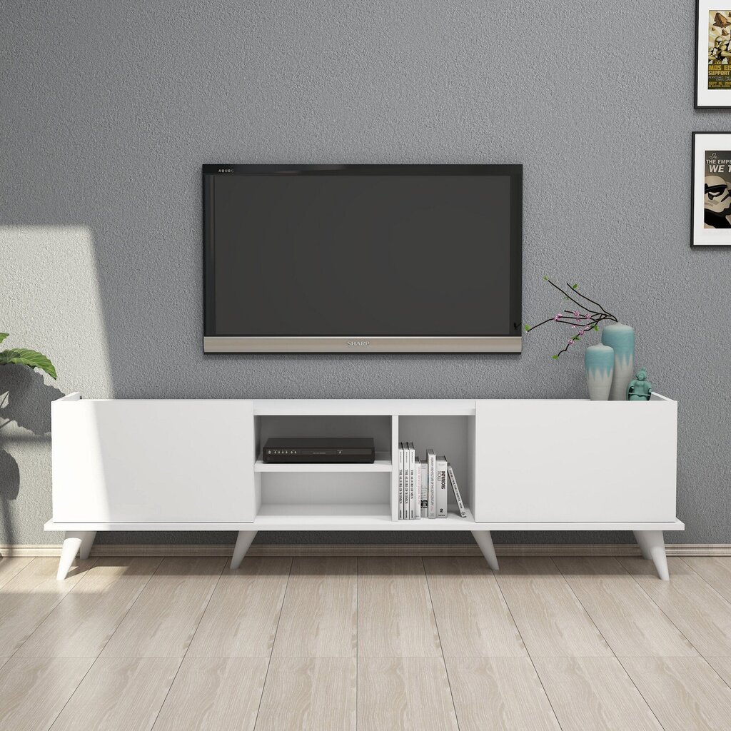 TV-laud Kalune Design 389, 180 cm, valge цена и информация | Televiisori alused | hansapost.ee