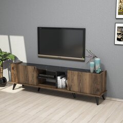 ТВ столик Kalune Design 389, 180 см, коричневый/черный цена и информация | Тумбы под телевизор | hansapost.ee